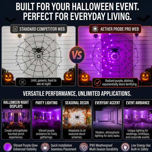 Halloween Glowing Spider Web Halloween Decoration Lights Spider Web Lights Halloween Decoration Outdoor Indoor Halloween Decor