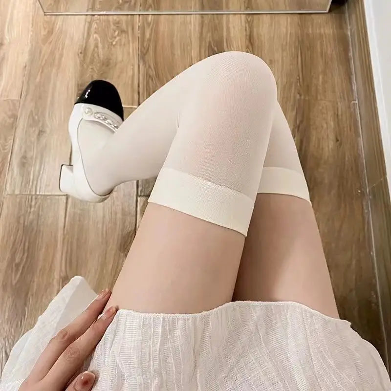 Japanese Cos Velvet Candy over Knee Socks Female Student Colorful Calf Silk Socks Sports Style Maid Socks
