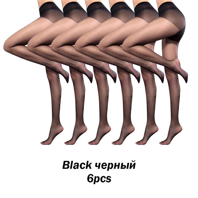 3Pcs/Lot 12D Thin Pantyhose Women plus Size Tights Women Solid Color Breathable Nylon Tights Sexy Pantyhose Collant Femme