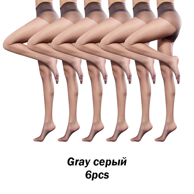 3Pcs/Lot 12D Thin Pantyhose Women plus Size Tights Women Solid Color Breathable Nylon Tights Sexy Pantyhose Collant Femme